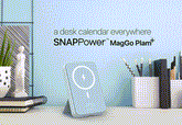 MICRODIA SNAPPower™ MagGo Palm Plus, 5000mAh / 10000mAh Magnetic Wireless Power Bank with 15W Wireless Output + PD20W USB-C + 22.5W USB-A Output Retractable Flipstand